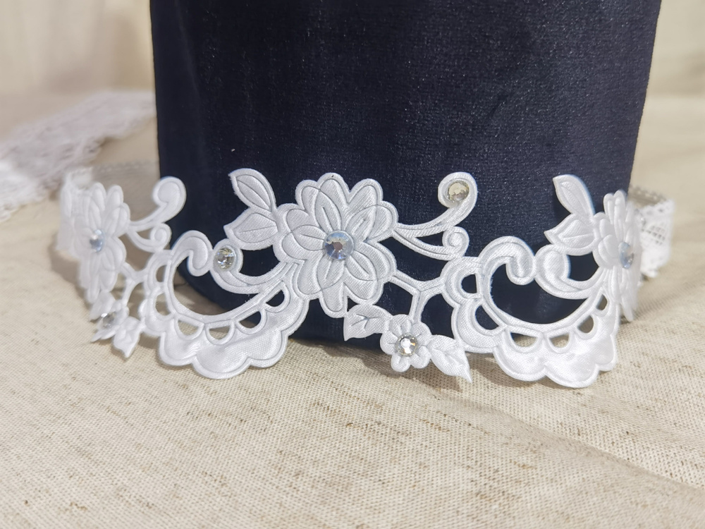 Подвязка для невесты "Нежность", в белом цвете. #1