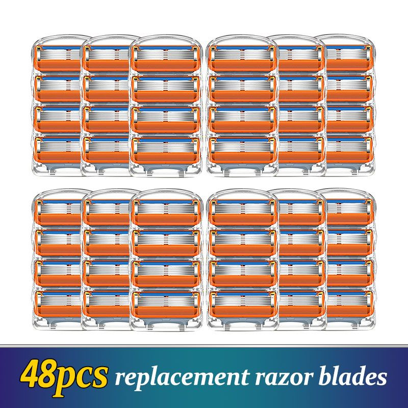 Сменные кассеты для бритвенных станков совместимы c популярными мужскими бритвами, 48 шт по 5 лезвий #1