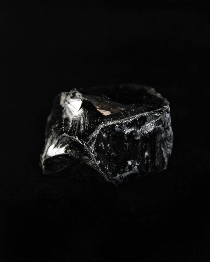 Оберег, амулет Черный Морион - 3.5-4.5 см, натуральный камень, самоцвет, колотый, 1 шт - наполняет энергий #1