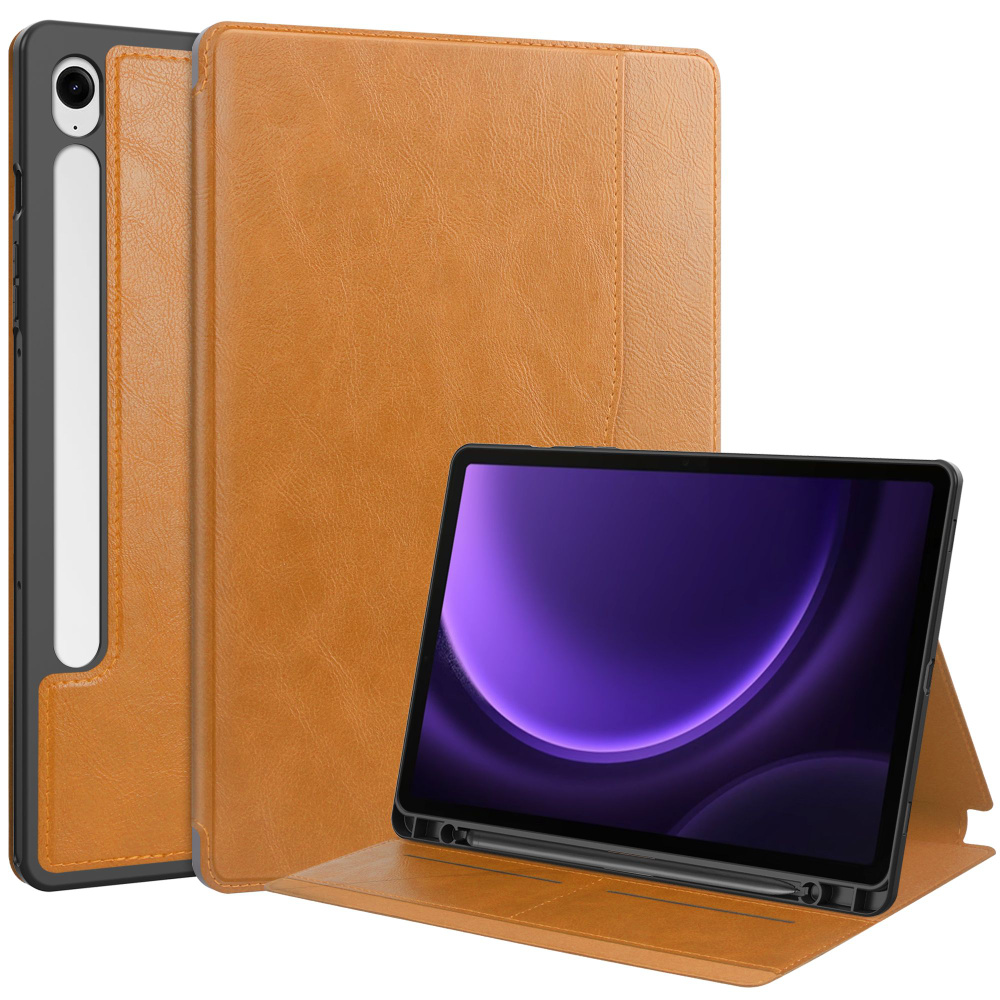 Чехол для Samsung Galaxy Tab S9 / S9 FE 11" (2023) коричневый Business series #1