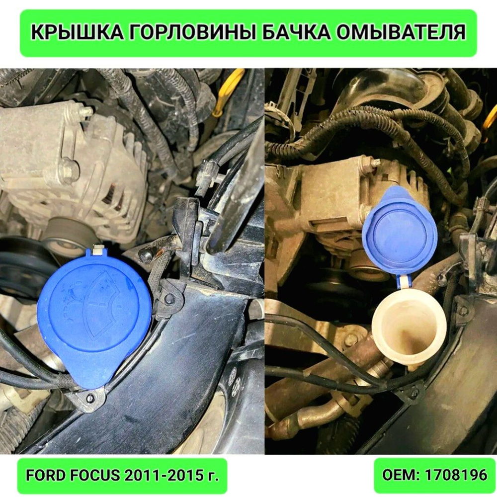 Бачок стеклоомывателя, арт. Крышка горловины бачка омывателя Ford Focus 2011-2015 года , OEM: 1708196, #1