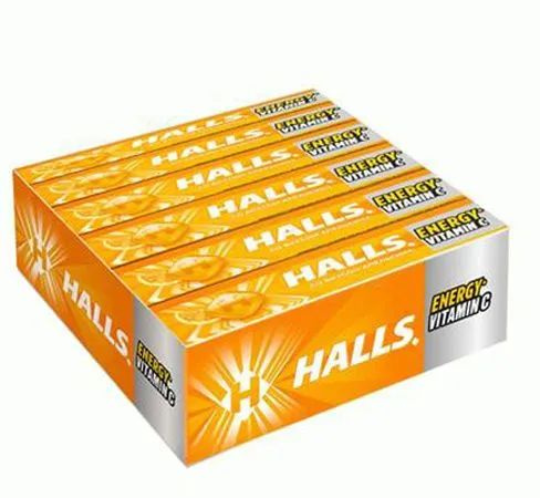 Леденцы Halls Апельсин и Витамин C, 12 шт по 25 гр #1