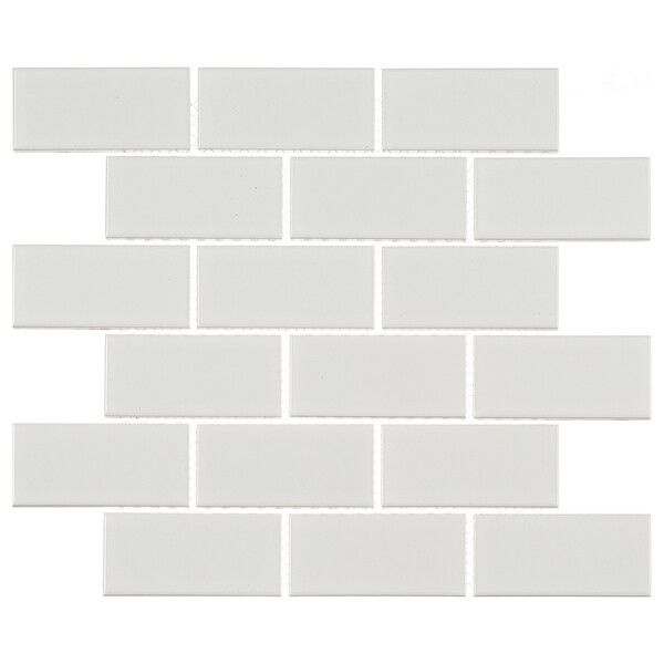 Мозаика Starmosaic Brick White Glossy белая керамическая 29,5х29 см глянцевая  #1