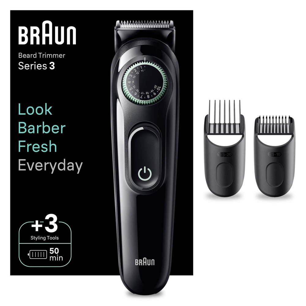 Триммер для бороды и усов Braun BT3411 Blk/ViGr электрический #1