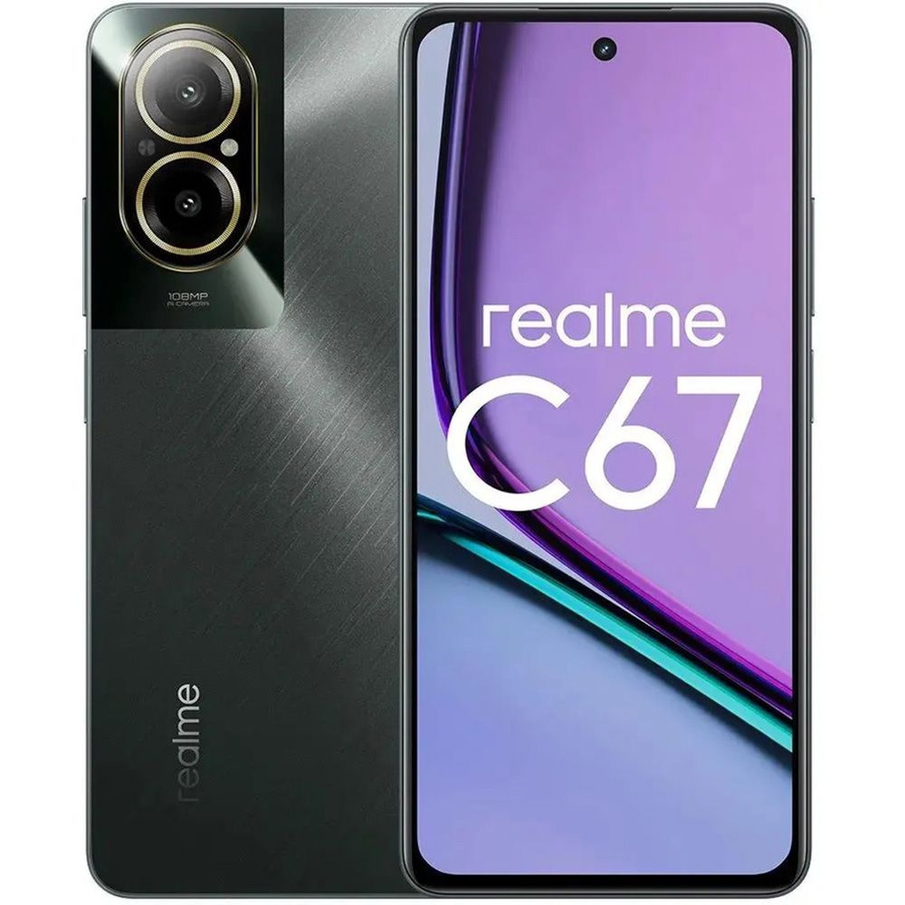 realme Смартфон C67 Ростест (EAC) 6/128 ГБ, черный #1