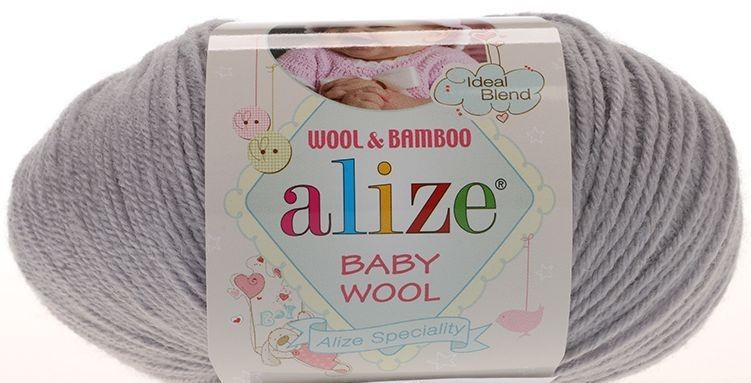 Бэби шерсть, вул Baby Wool упаковка 10 мотков 50 г. 175 40% шерсть 20% бамбук 40% акрил цвет 52 талая #1