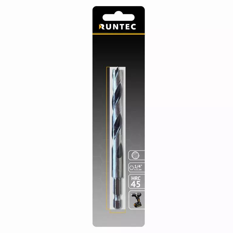 Сверло по дереву Runtec HRC45 6 x 115 мм HEX 1/4" RT-DT6 #1