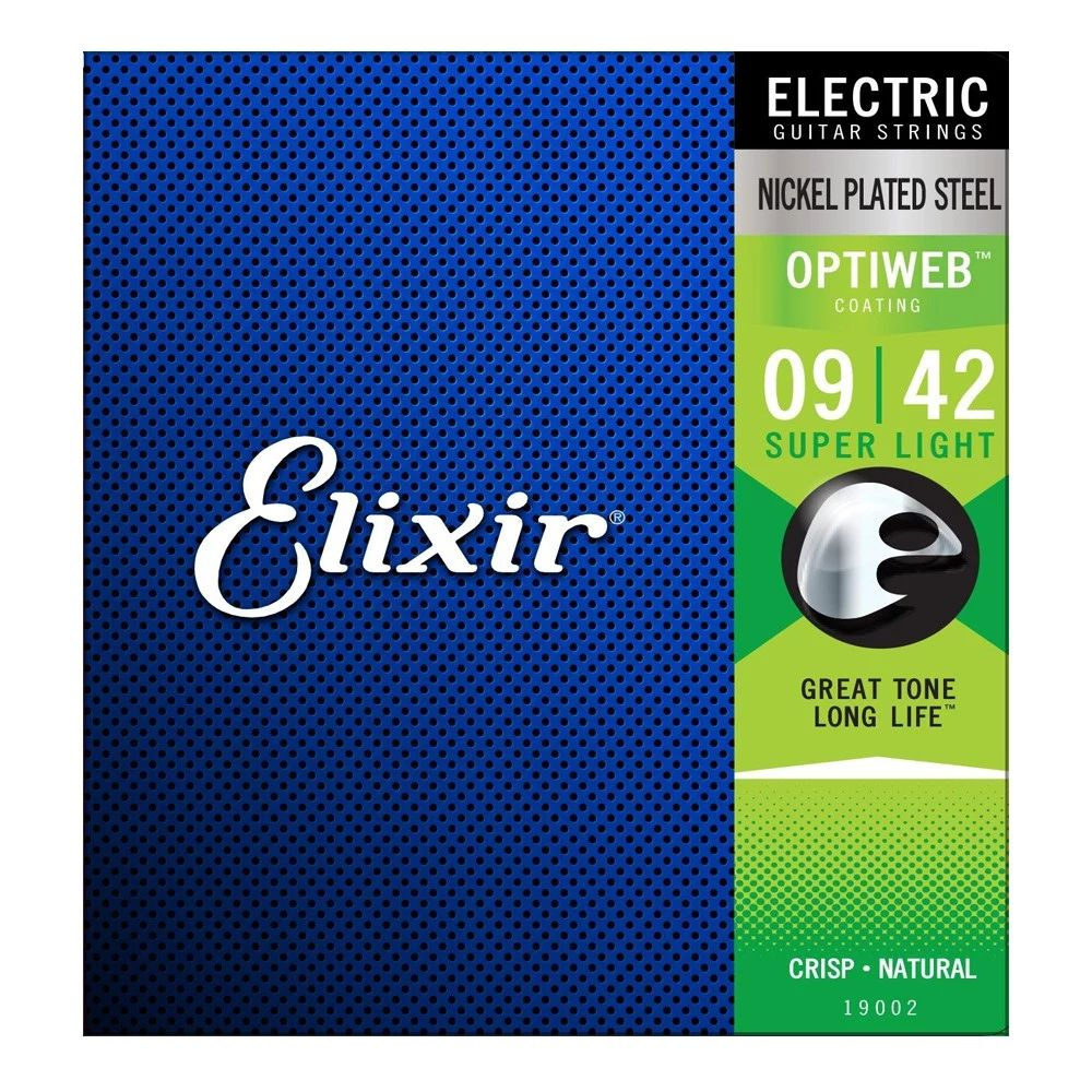 Струны для электрогитары Elixir 19002 Electric Nickel Plated Steel Optiweb 9-42  #1