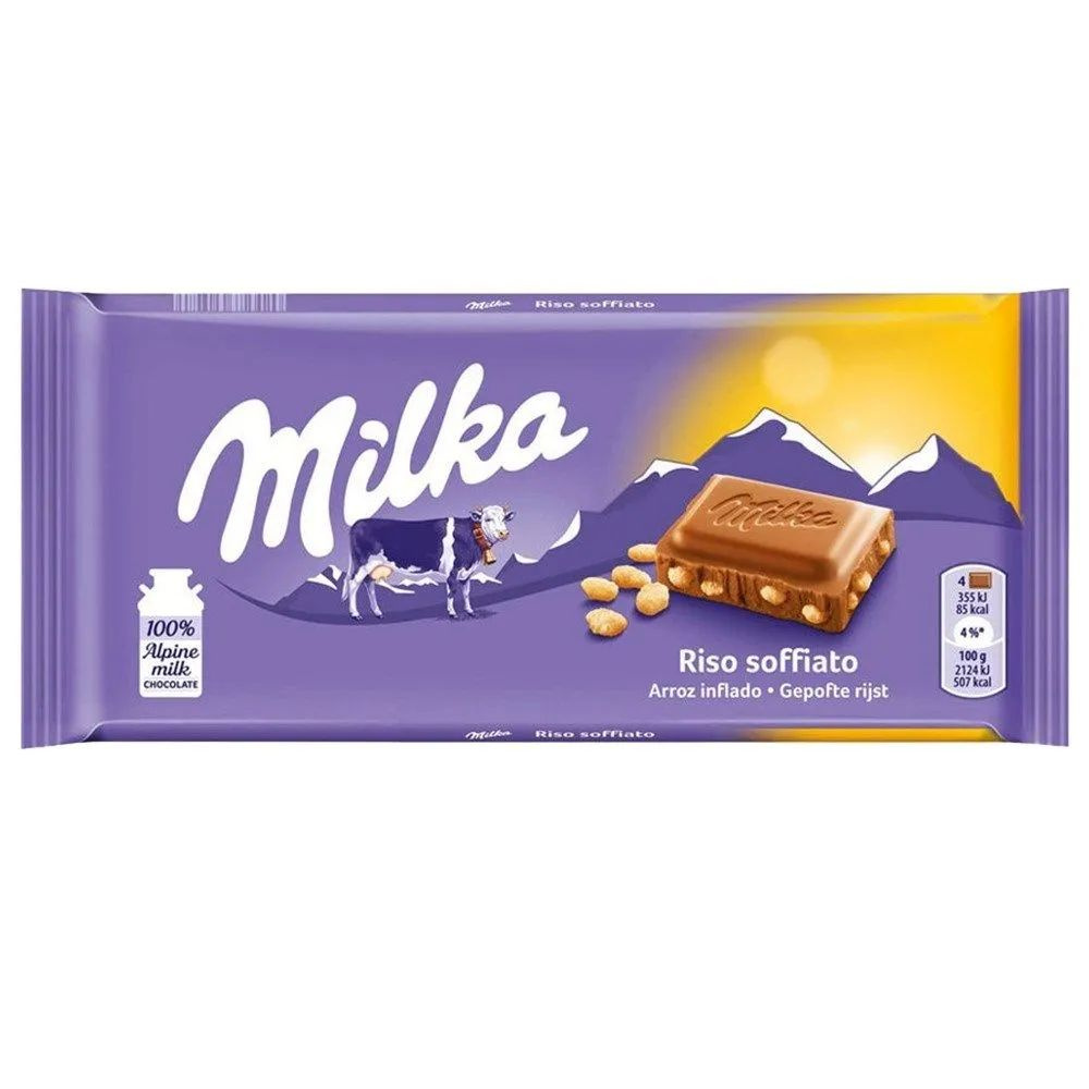 Шоколад MILKA молочный с воздушным рисом Choco&Rice 100г #1