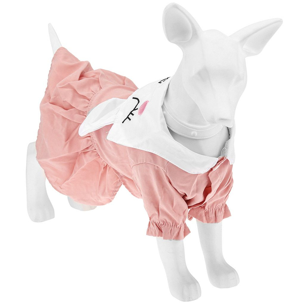 Платье для собаки Pet Toys "Зайка", вышивка, на кнопках, XL, длина 40 см, обхват груди 50 см, шеи 38 #1