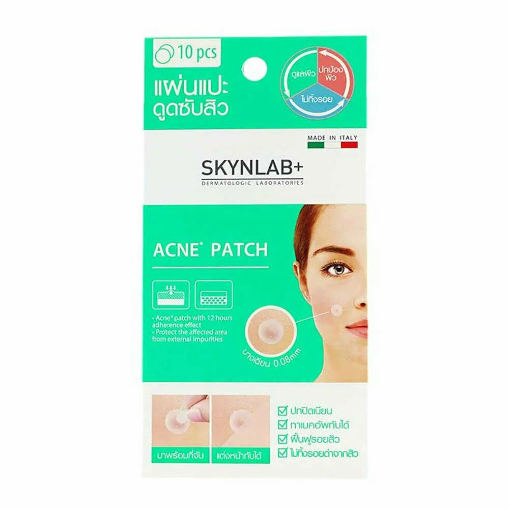 Патчи для лечения проблемной кожи лица точечные Skynlab+ Acne Patch против прыщей и акне, 10 шт., Таиланд #1