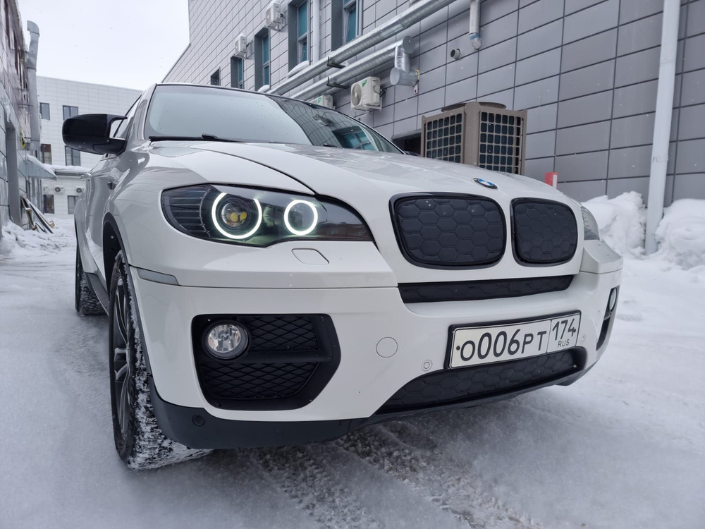 Утеплитель радиатора и бампера для BMW X6 2007 -2012 E71 Комплект 4 детали  #1