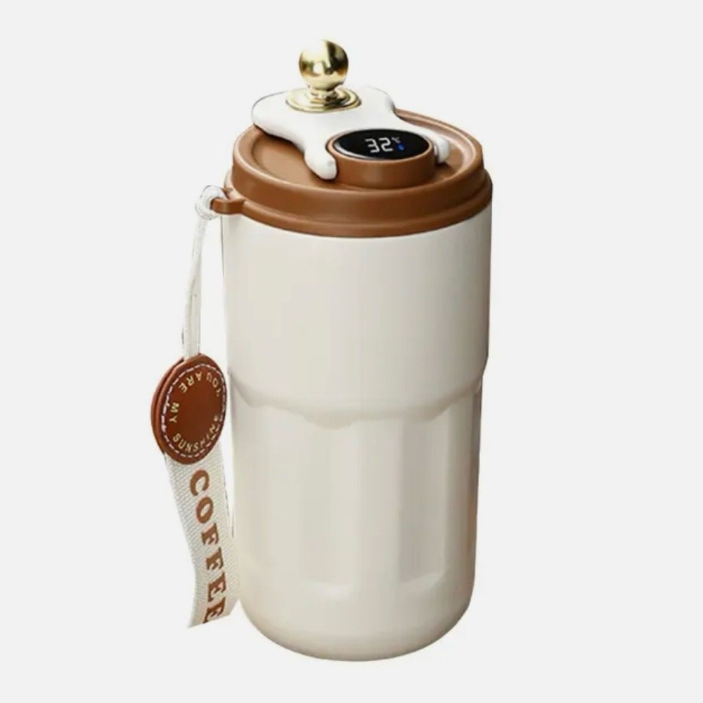 Термокружка с датчиком температуры термостакан для чая, кофе и напитков матермос автомобильный стакан #1