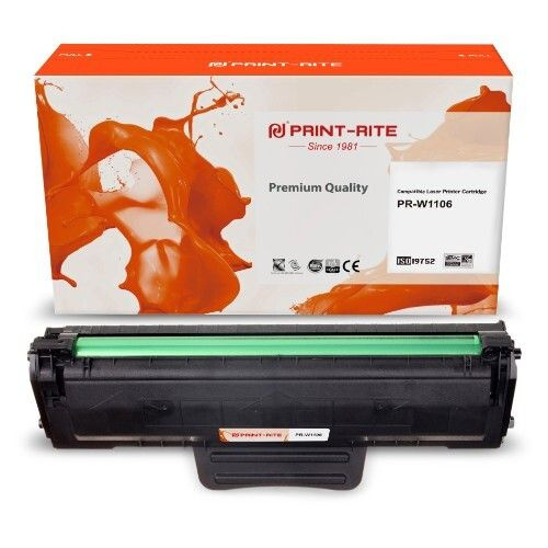 Картридж лазерный Print-Rite TFHB9GBPU1J PR-W1106 W1106A черный (1000стр.) для HP Laser 107a/107r/107w/135a #1
