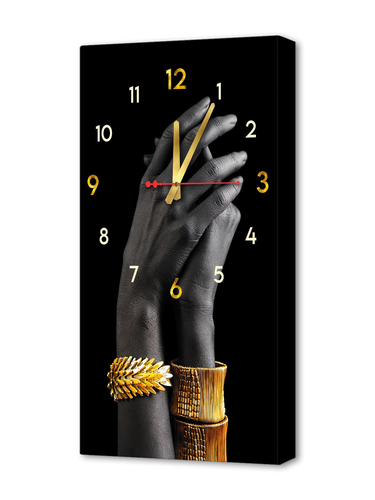 Часы настенные "Руки из черного золота VI" 35х60 см #1