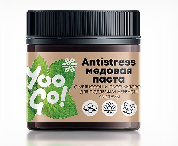 Antistress, медовая паста с мелиссой и пассифлорой для поддержки нервной системы Yoo Gо,200гр  #1