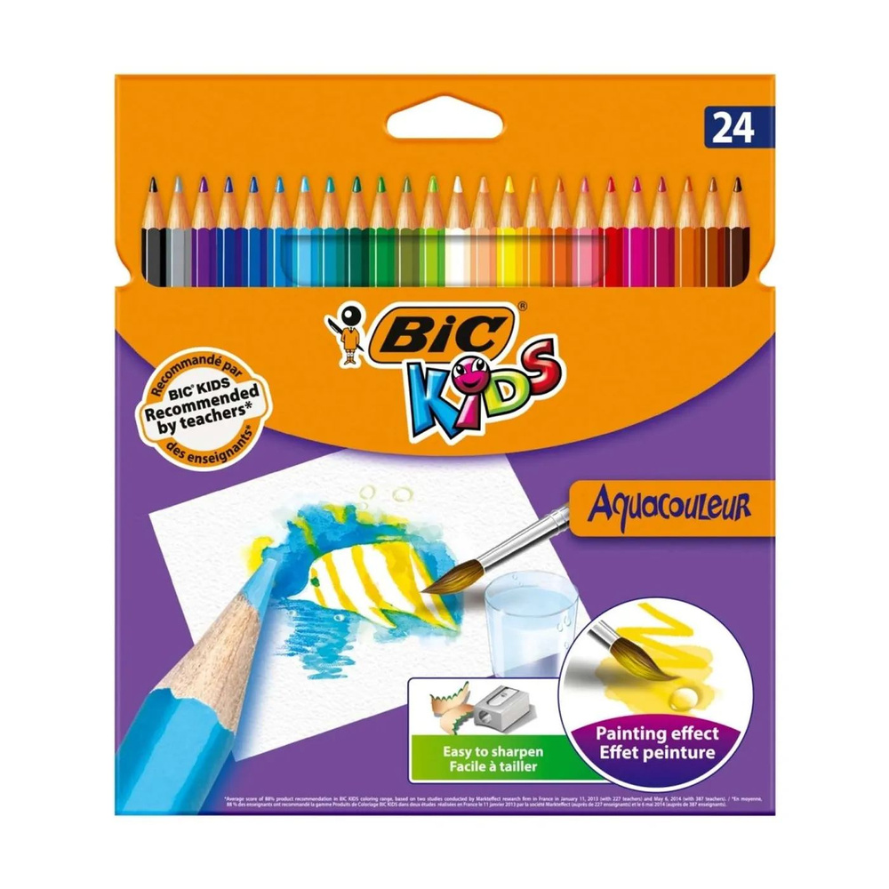 Карандаши цветные BIC Aqua 24 цветов #1