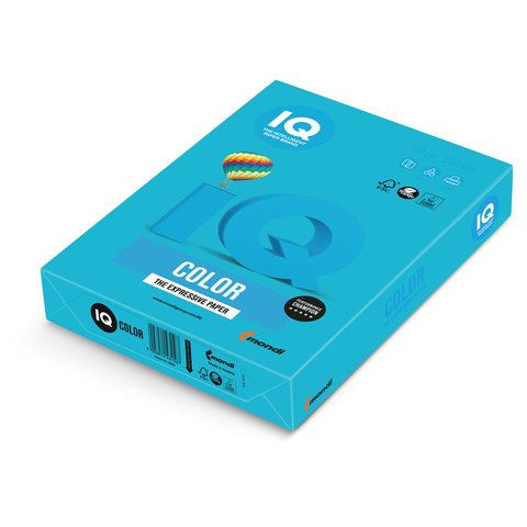 Бумага цветная IQ color, А4, 80 г/м2, 500 л., светло-синяя, интенсив, AB48  #1