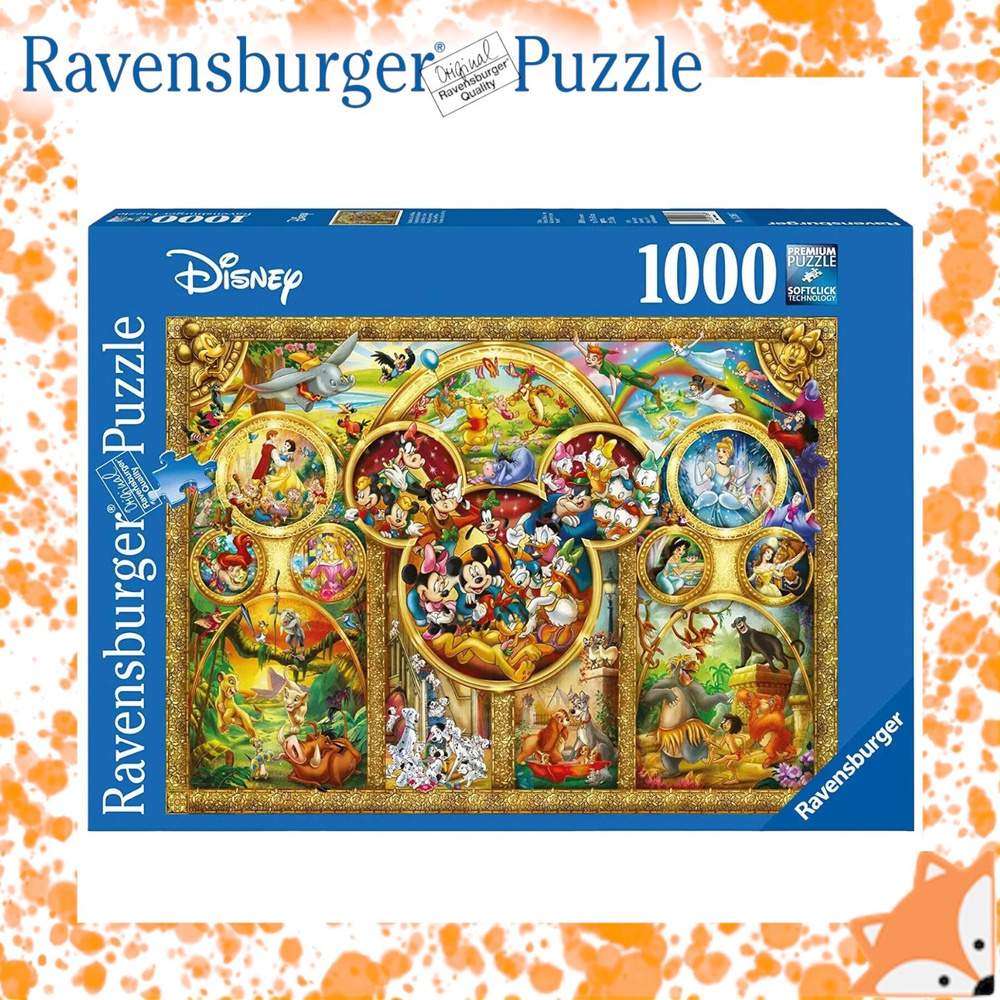Пазл Ravensburger Walt Disney, Самые красивые моменты Диснея, 1000 элементов, 15266  #1