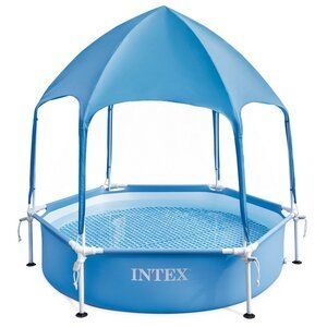 Каркасный бассейн Intex Canopy Metal Frame 183х38см с навесом, 700л #1