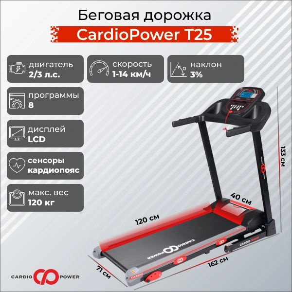 CardioPower Беговая дорожка T25 #1