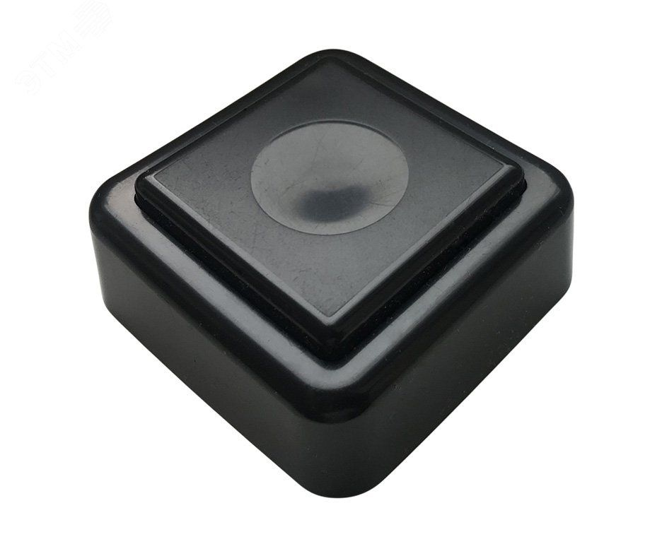 Кнопка звонка (выключатель для бытовых электрических звонков) ВЗ1-01 черн./черн. Тритон  #1