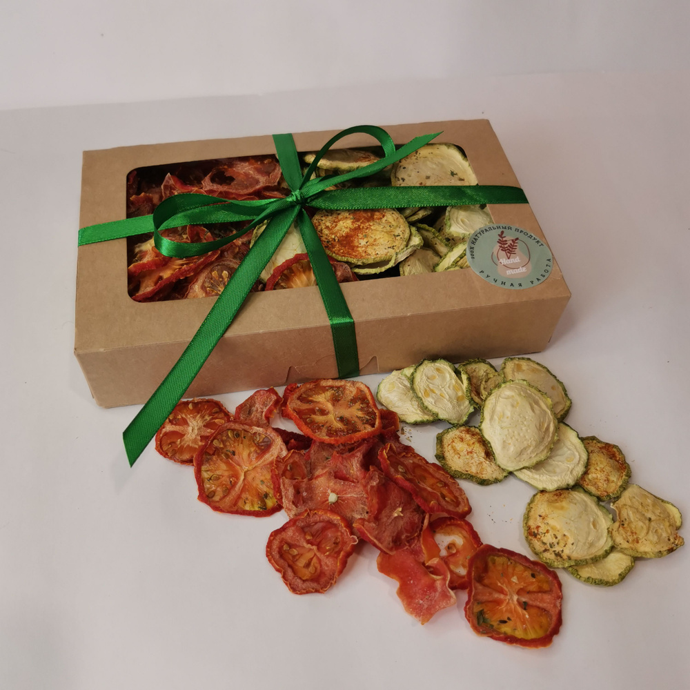 Чипсы(фрипсы) набор из помидор и кабачков с добавлением гималайской соли, итальянских трав и копченой #1