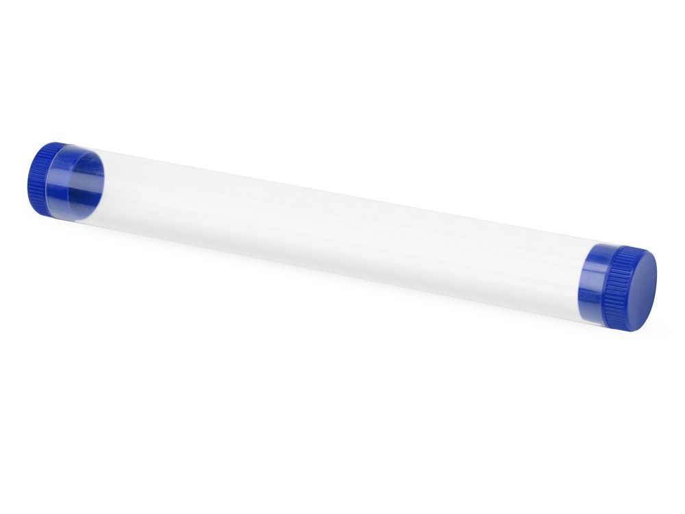 Футляр-туба пластиковый для ручки Tube 2.0, прозрачный/синий  #1