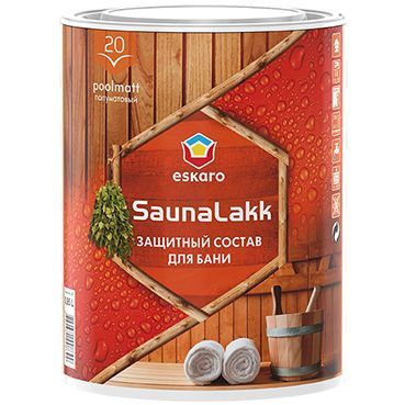 Пропитка для бань и саун ESKARO SaunaLakk, ,бесцветная, 0,95л #1