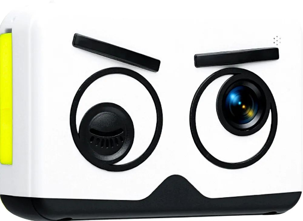 Компактная детская фотокамера с глазами, белая #1