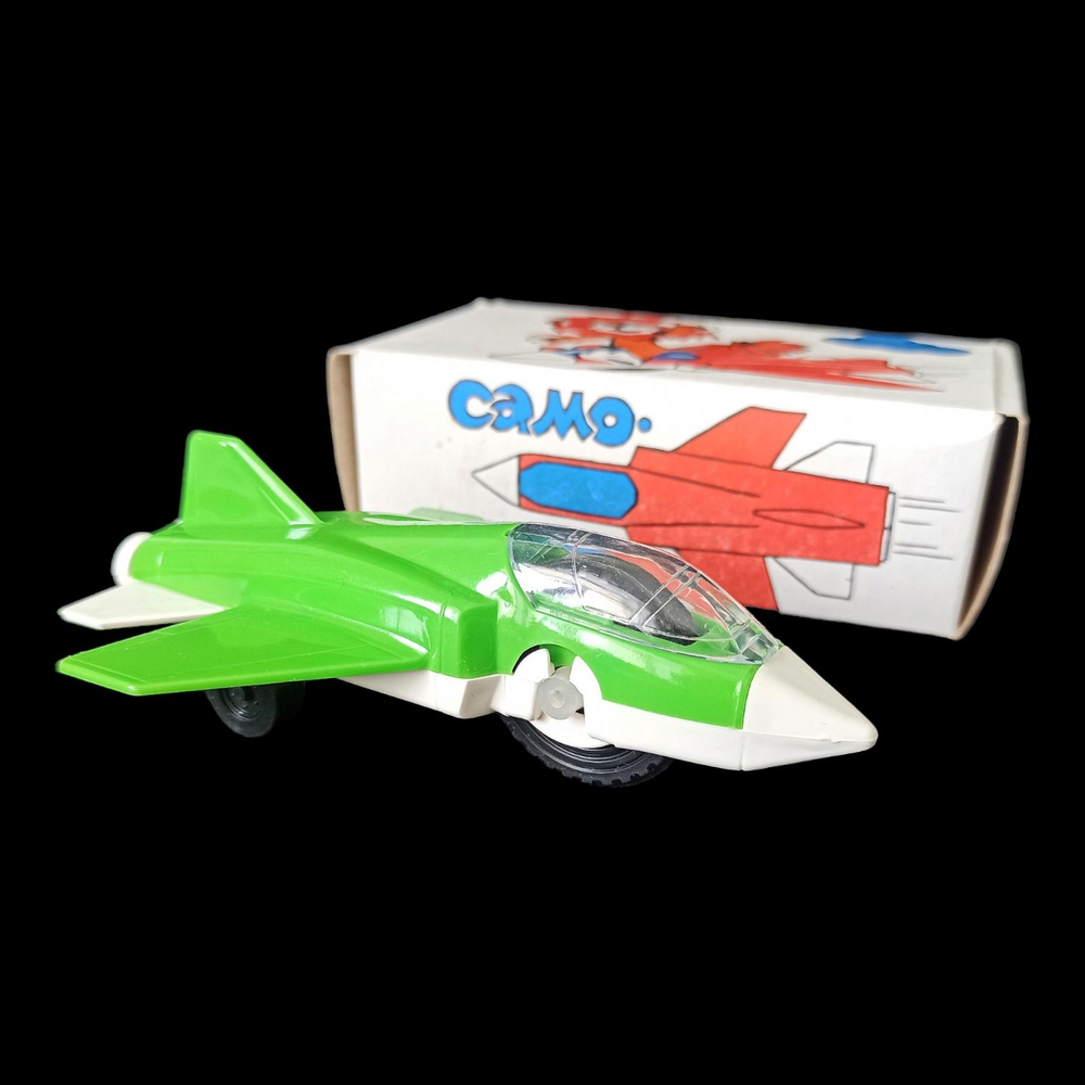 Винтажная игрушка самолёт в коробке #1