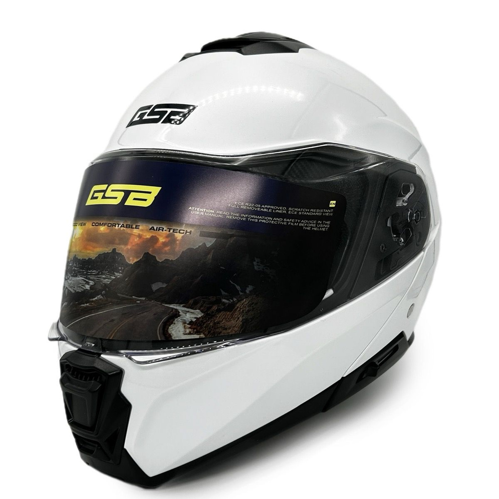 Шлем для снегохода GSB G-362 PEARL WHITE (ЭП) #1