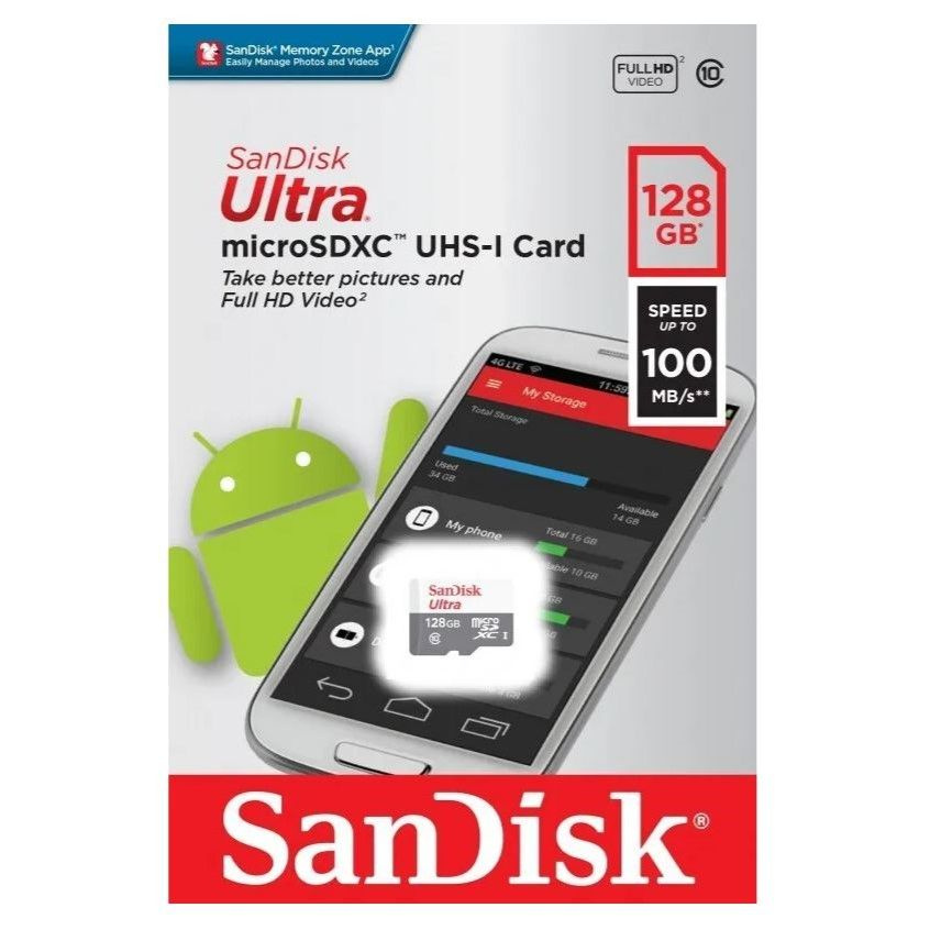 Карта памяти Sandisk Ultra microSD 128Gb (class 10) / microSDXC UHS-I Card #1