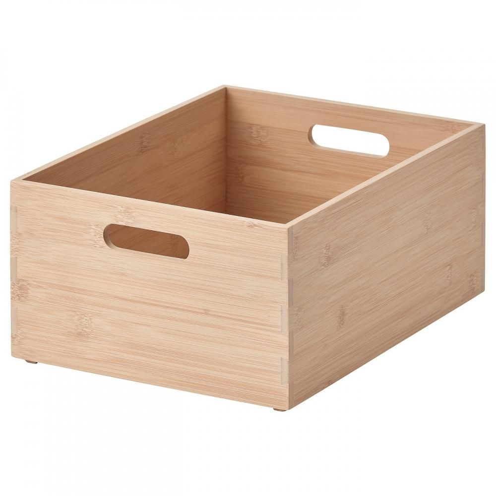 Коробка для хранения IKEA UPPDATERA УППДАТЕРА, 32х24х15 см, светлый бамбук  #1