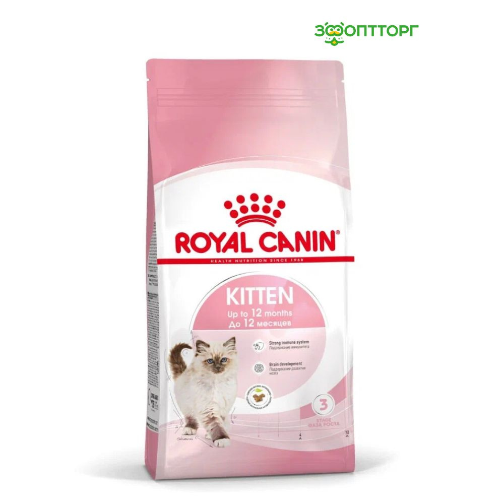 Сухой корм Royal Canin Kitten для котят от 4 месяцев, с курицей, 4 кг  #1