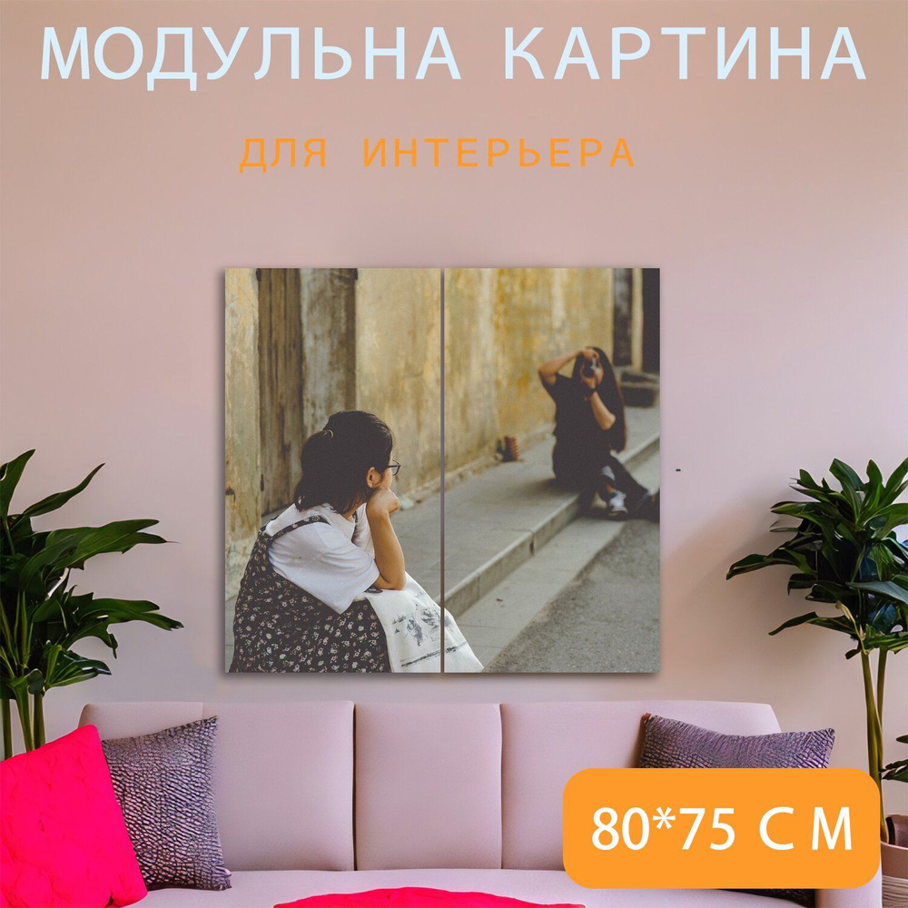 LotsPrints Картина "Фотограф, девочка, фотография 54", 80  #1