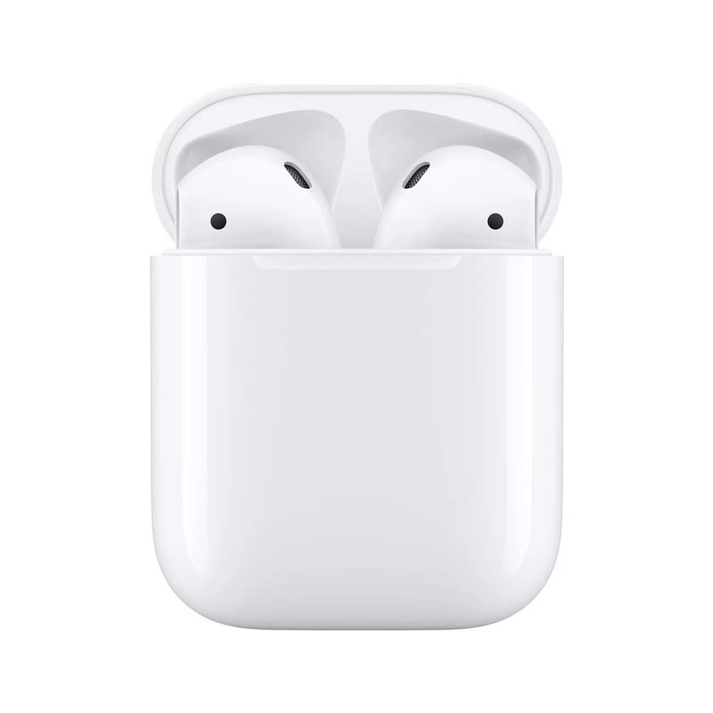 Apple Наушники беспроводные с микрофоном Apple AirPods 2, Bluetooth, Lightning, белый  #1