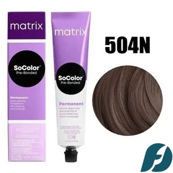 Matrix SOCOLOR Extra Coverage 504N Крем-краска для зрелых волос Шатен, 90мл.  #1