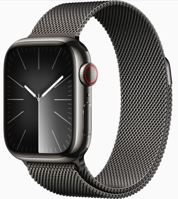 Умные часы Apple Watch Series 9 GPS + Cellular 41mm Graphite Stainless Steel Case, Graphite Milanese #1