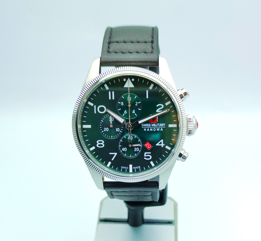 Часы наручные мужские Swiss Military Hanowa Thunderbolt Chrono SMWGC0000405. Кварцевый хронограф. Часы #1