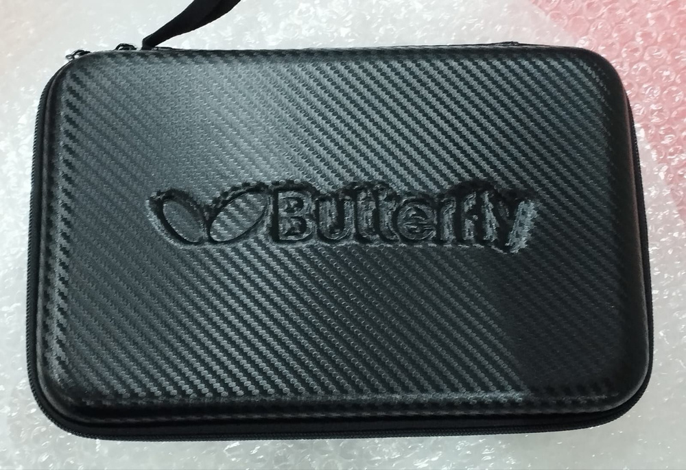 Чехол "Butterfly" carbon чёрный (case) на ракетку для настольного тенниса  #1
