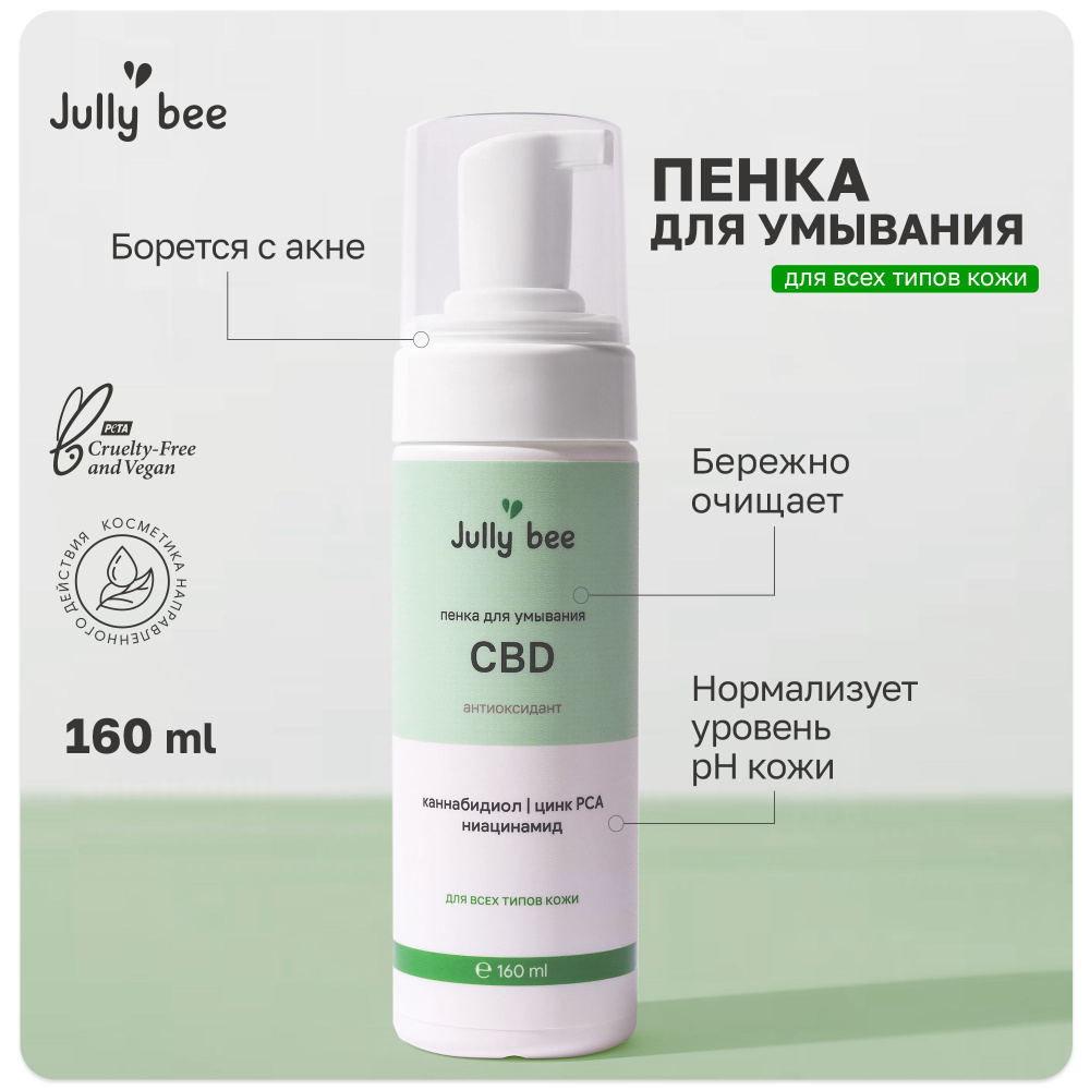 Пенка для умывания c CBD, ниацинамидом и цинком для чувствительной кожи  #1