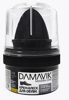 Крем-блеск для обуви Damavik Черный, с губкой, пластиковая банка, 50 мл (9306-018)  #1