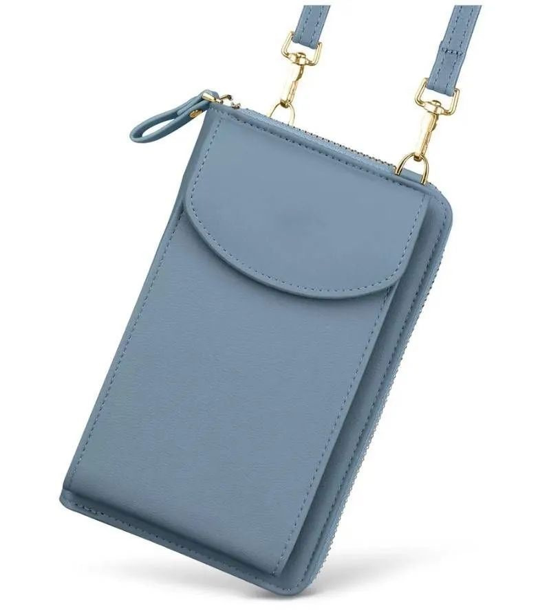 Миниатюрная женская сумочка-клатч. темно-голубая #1