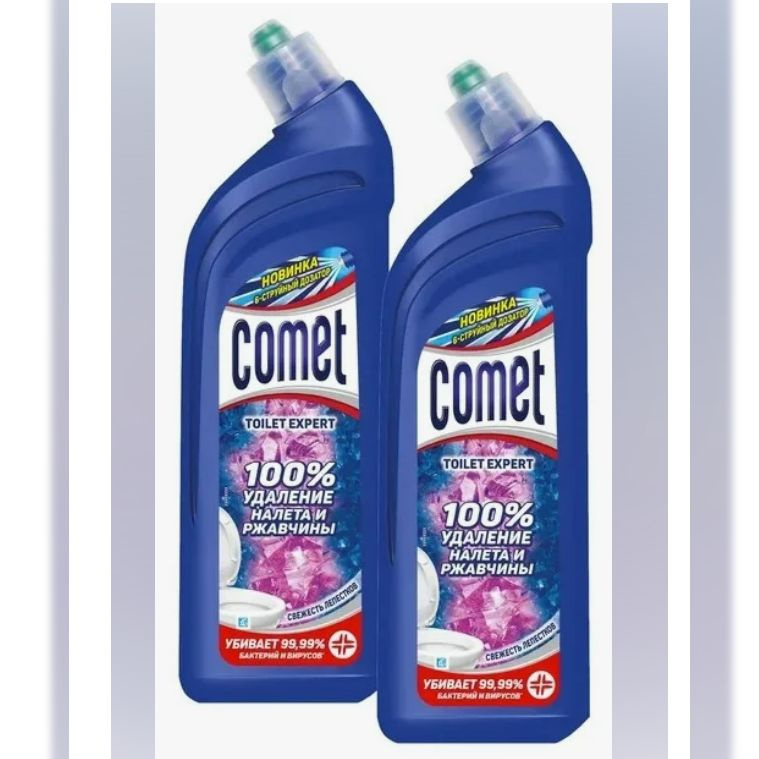 Comet гель Универсальный Toilet Expert "Свежесть лепестков" от налета и ржавчины 700 мл Комплект 2шт #1