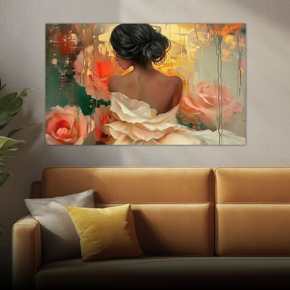 ДоброДаров Картина "Девушка в цветах", 100  х 60 см #1