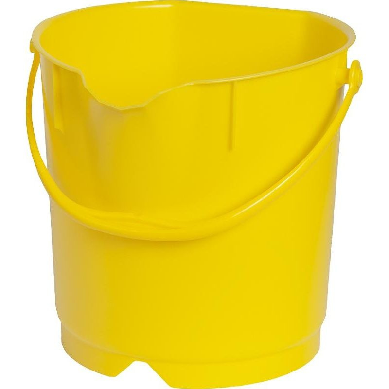Ведро FBK Желтое, 9 л, армированный противоударный пластик, круглое  #1
