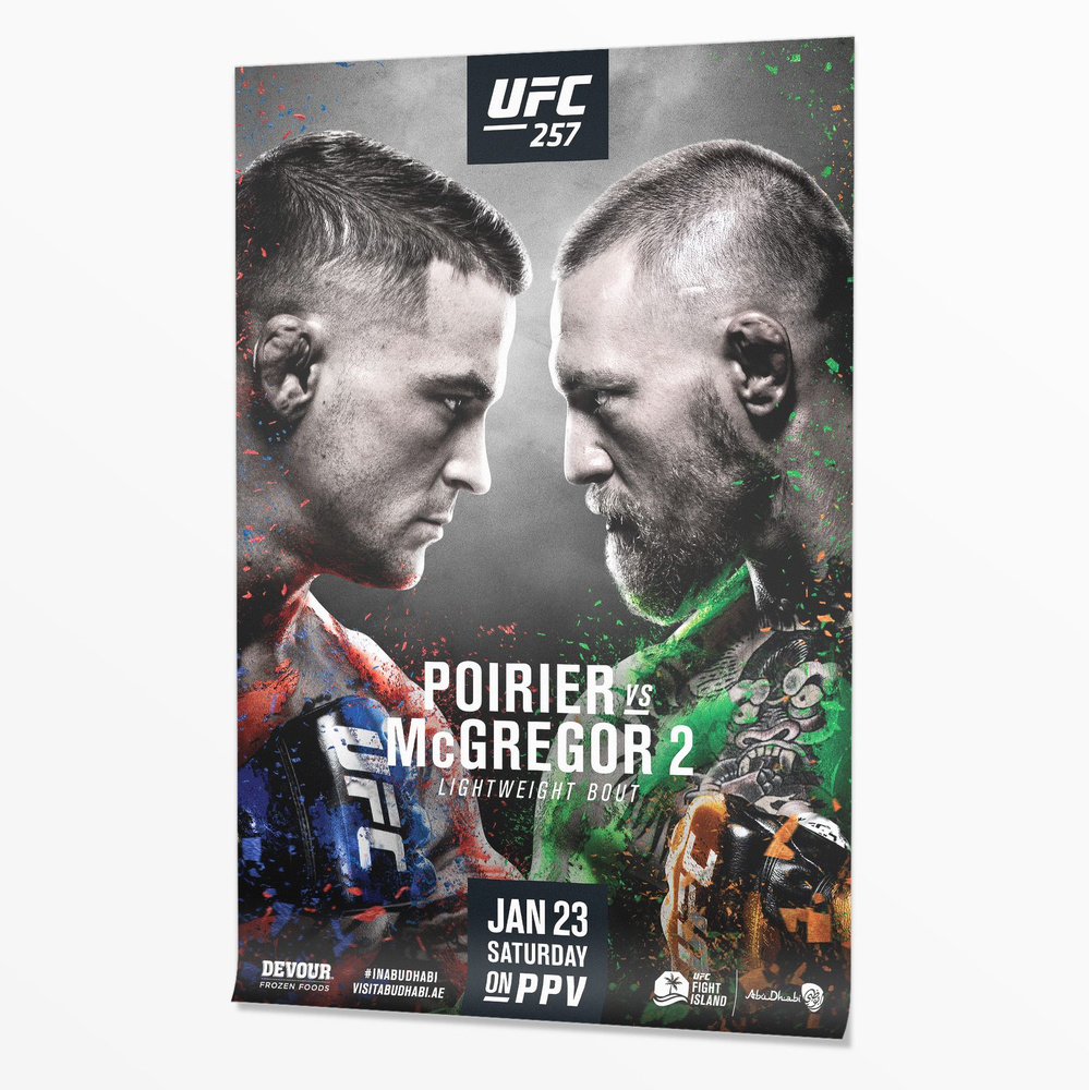 Интерьерный постер / плакат на стену UFC 257 - Порье - МакГрегор, 60x90 см. от Poster4me  #1