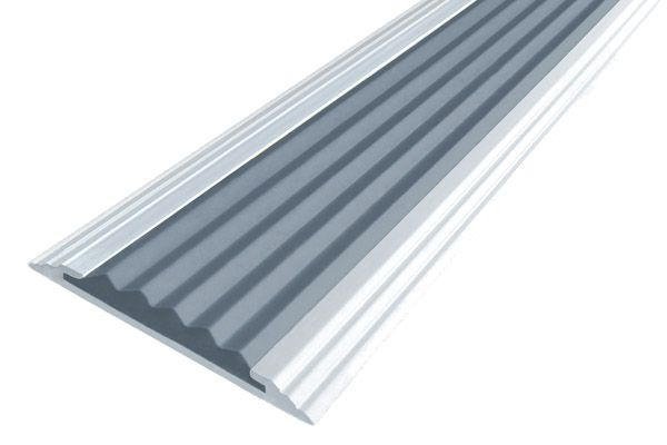 Алюминиевая Полоса с резиновой вставкой АП-40, серый, 1.5 м  #1