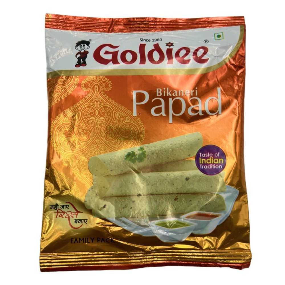 Лепёшки гороховые Goldiee Папад Small papad, 200 г #1